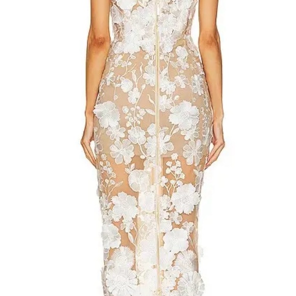 Bronx and Banco Floral white Jasmine midi dress sz Small (New w tags) - Picture 4 of 8